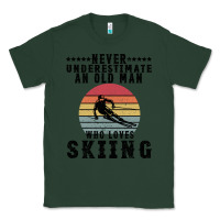 Sports Green Never Underestimate An Old Man Who Loves Skiing Classic Tee - Bettercallsaul