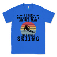 True Royal Never Underestimate An Old Man Who Loves Skiing Classic Tee - Bettercallsaul