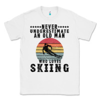 White Never Underestimate An Old Man Who Loves Skiing Classic Tee - Bettercallsaul