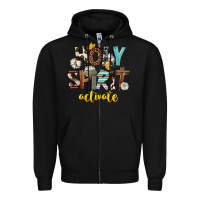 Black Holy Spirit Activate Zipper Hoodie - FaDigitalArtStudio
