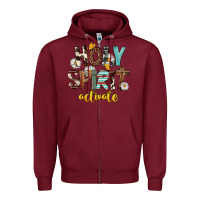 Burgundy Holy Spirit Activate Zipper Hoodie - FaDigitalArtStudio