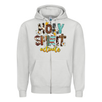 Dove Grey Holy Spirit Activate Zipper Hoodie - FaDigitalArtStudio