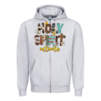 Heather Grey Holy Spirit Activate Zipper Hoodie - FaDigitalArtStudio