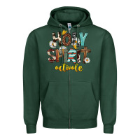 Sports Green Holy Spirit Activate Zipper Hoodie - FaDigitalArtStudio