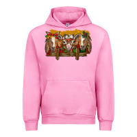 Fuchsia Pink Christmas goats Urban Hoodie - BarkalooDesign