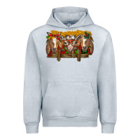 Heather Grey Christmas goats Urban Hoodie - BarkalooDesign