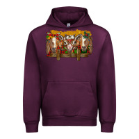 Mauve Wine Christmas goats Urban Hoodie - BarkalooDesign