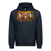 Navy Christmas goats Urban Hoodie - BarkalooDesign