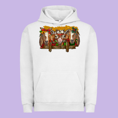 Christmas Goats Urban Hoodie Designed By Barkaloodesign