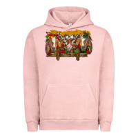 Pigment Salmon Christmas goats Urban Hoodie - BarkalooDesign