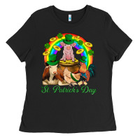 Black St. Patrick's Day Farm Animal Png Ladies Tee - BundleAndBundleShop