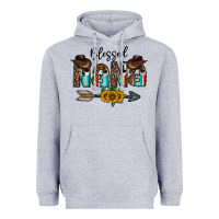 Heather Grey blessed nana Heavyweight Hoodie - CowhideDigitalArt