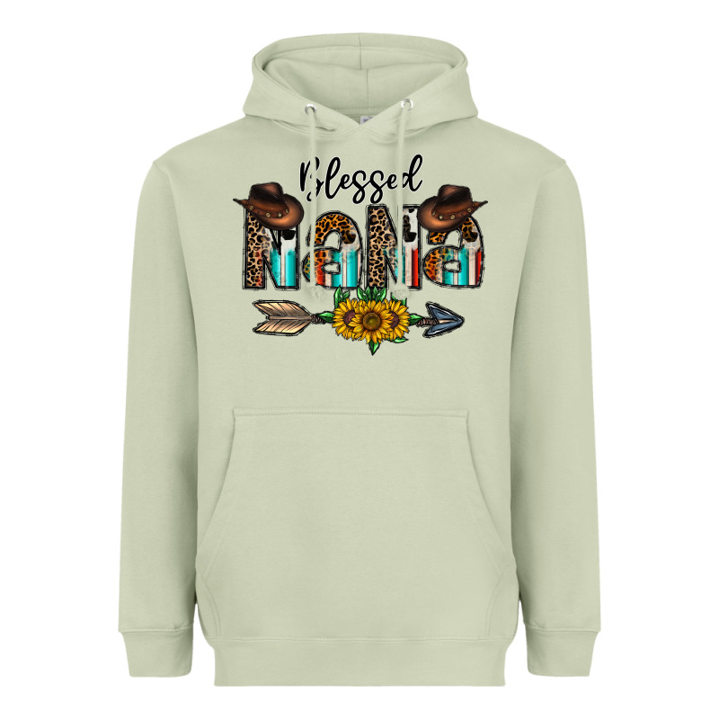 Blessed Nana Heavyweight Hoodie by CowhideDigitalArt | Teevron
