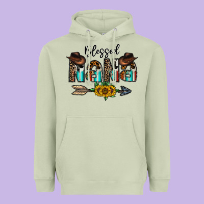 Blessed Nana Heavyweight Hoodie Designed By Cowhidedigitalart
