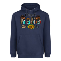 Navy blessed nana Heavyweight Hoodie - CowhideDigitalArt