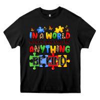 Black in a world where you can be anything be kind Heavy Core Tee - JahusDesignShop