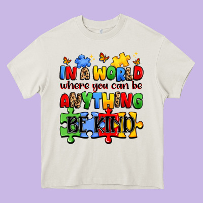 In A World Where You Can Be Anything Be Kind Heavy Core Tee Designed By Jahusdesignshop