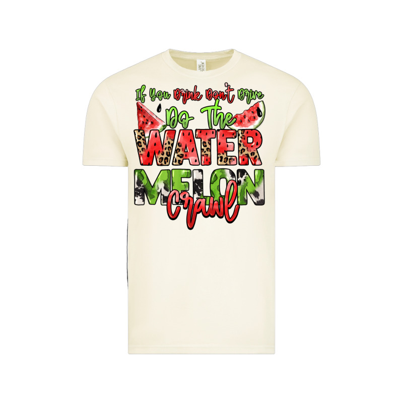 If You Drink Don't Drive Do The Watermelon Crawl Vintage Tee by NancyCooperArtShop | Teevron