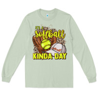 Matcha It's a Softball kinda day leopard Long Sleeve Tee - HowdyJamesFarm