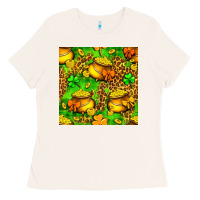 Bone St. Patrick's pot of gold seamless pattern Ladies Tee - BundleAndBundleShop