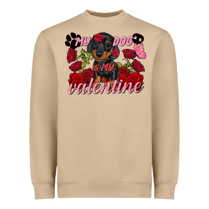 My Dog Is My Valentine's Day Heavyweight Sweatshirt by FaDigitalArtStudio | Teevron