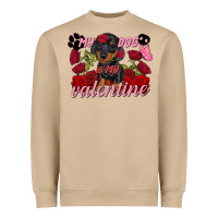 Mushroom My dog is my Valentine's Day Heavyweight Sweatshirt - FaDigitalArtStudio