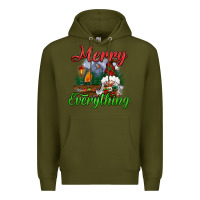 Army Green merry everything Premium Hoodie - BundleAndBundleShop