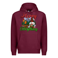 Burgundy merry everything Premium Hoodie - BundleAndBundleShop