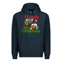 Navy merry everything Premium Hoodie - BundleAndBundleShop