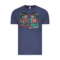 Vintage Denim resting nurse face Vintage Tee - RanaPortraitStore