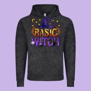 Basic Witch Vintage Hoodie Designed By Texasbilliewilder
