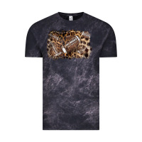Cloud Black Football background leopard Vintage Tee - NancyCooperArtShop