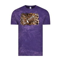Cloud Purple Football background leopard Vintage Tee - NancyCooperArtShop