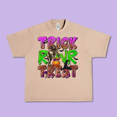 Trick Rawr Treat Urban Heavy Tee Designed By Texasbilliewilder
