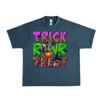 Midnight Navy Trick Rawr Treat Urban Heavy Tee - texasbilliewilder