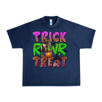Navy Trick Rawr Treat Urban Heavy Tee - texasbilliewilder