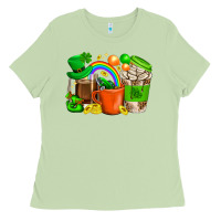 Matcha St. Patricks Day Coffee Cups Ladies Tee - BundleAndBundleShop