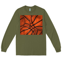 Army Green distressed basketball pattern Long Sleeve Tee - TumblerDesignByShophia