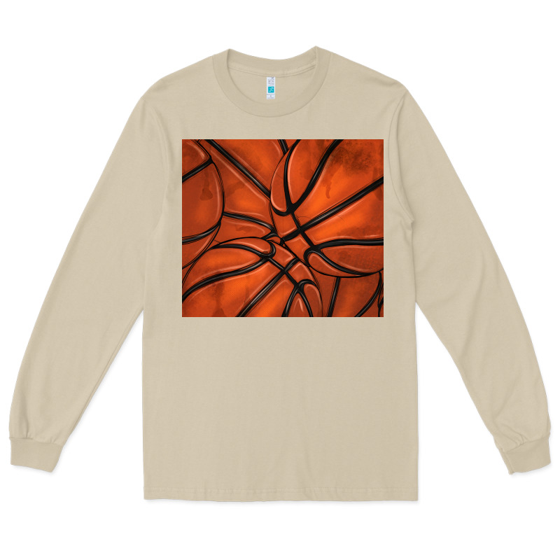 Distressed Basketball Pattern Long Sleeve Tee by TumblerDesignByShophia | Teevron
