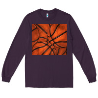 Plum distressed basketball pattern Long Sleeve Tee - TumblerDesignByShophia