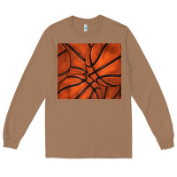 Toasted Coconut distressed basketball pattern Long Sleeve Tee - TumblerDesignByShophia