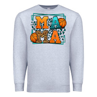 Heather Grey leopard basketball mama Mother's Day Premium Sweatshirt - LillyAllenDesigns