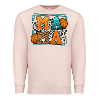 Pale Pink leopard basketball mama Mother's Day Premium Sweatshirt - LillyAllenDesigns