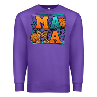 Purple leopard basketball mama Mother's Day Premium Sweatshirt - LillyAllenDesigns