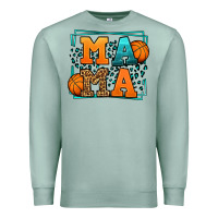 Seafoam leopard basketball mama Mother's Day Premium Sweatshirt - LillyAllenDesigns