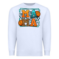 White leopard basketball mama Mother's Day Premium Sweatshirt - LillyAllenDesigns