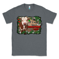 Charcoal Heather all i want for christmas is a cow cowhide Classic Tee - RanaPortraitStore