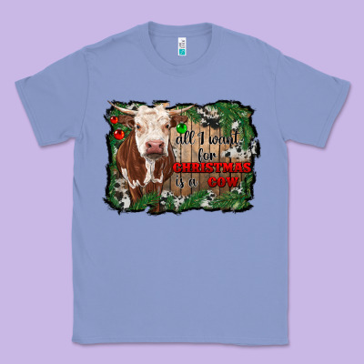 All I Want For Christmas Is A Cow Cowhide Classic Tee Designed By Ranaportraitstore
