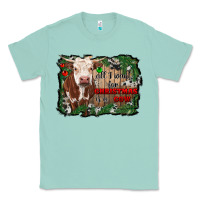 Seafoam all i want for christmas is a cow cowhide Classic Tee - RanaPortraitStore