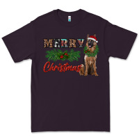 Plum merry christmas german shepherd Premium Tee - RanaPortraitStore